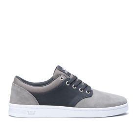 Tenis Bajos Supra CHINO COURT Hombre Gris/Gris/Blancas (MX-22292)